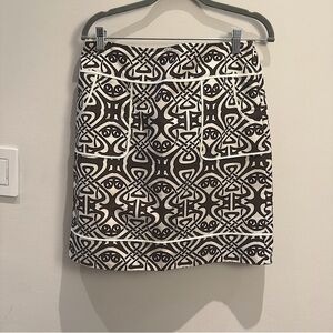 Ann Taylor Brown & White Skirt Size 8